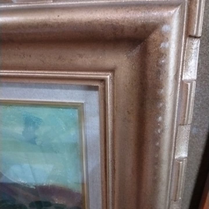 信州 松原湖から八ヶ岳を望む 渡辺啓輔 油彩画