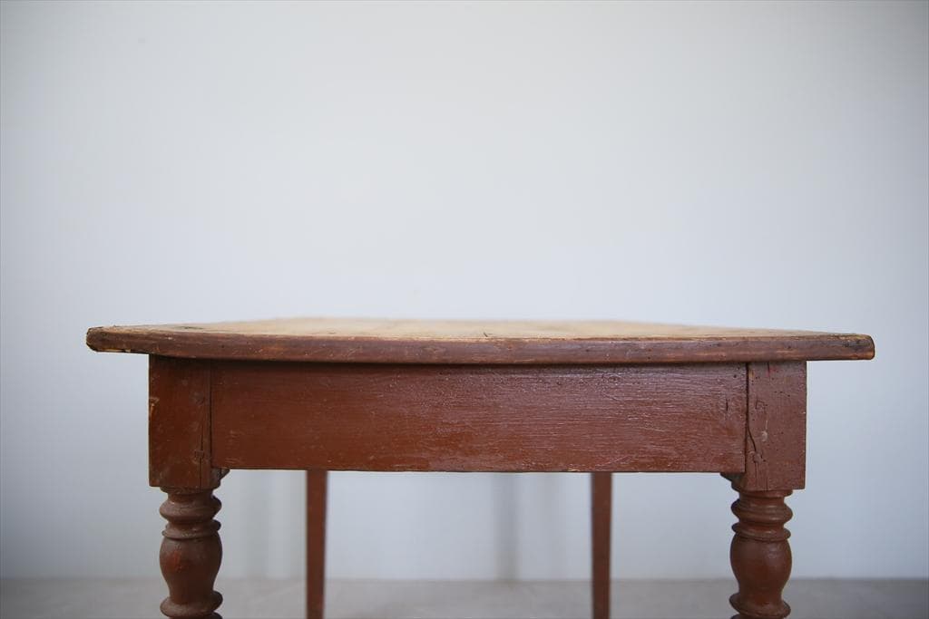 フランスアンティーク古木ダイニングテーブル/木製机/作業台/デスク(79-361