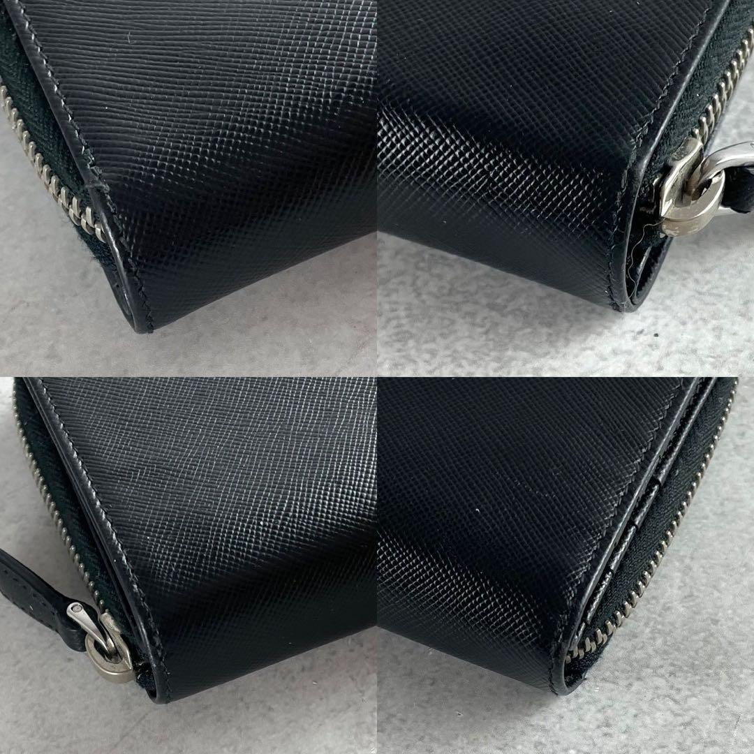 【美品】プラダ ケース 三角ロゴ サフィアーノレザー