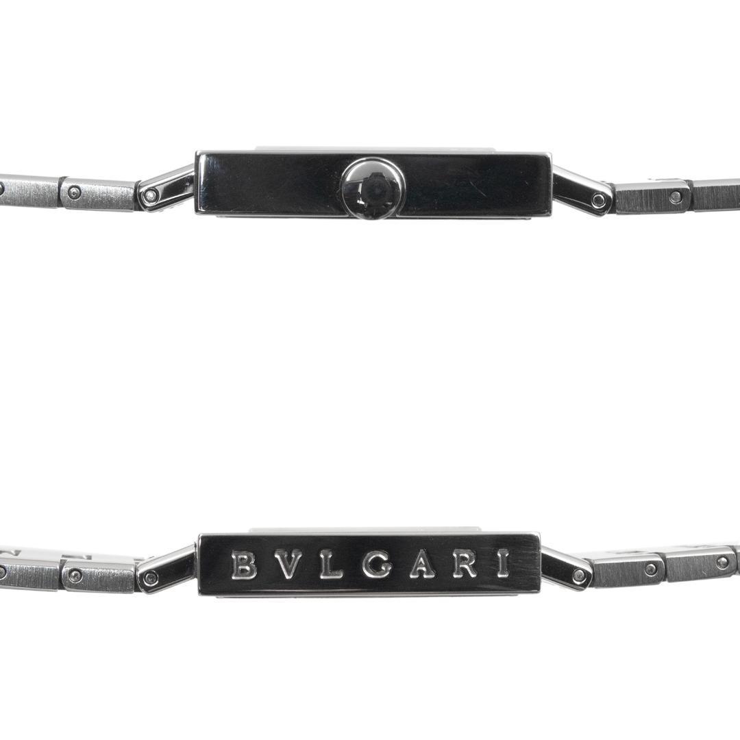 ブルガリ 腕時計 メンズ クアドラード 黒 シルバー スクエア型 シンプル ロゴ