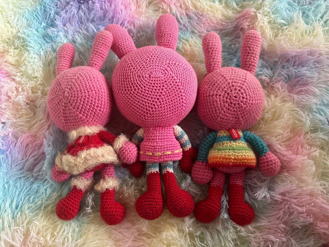 メゾピアノmezzo ベリエ　ぬいぐるみ ウサギキャラクター 3体セット