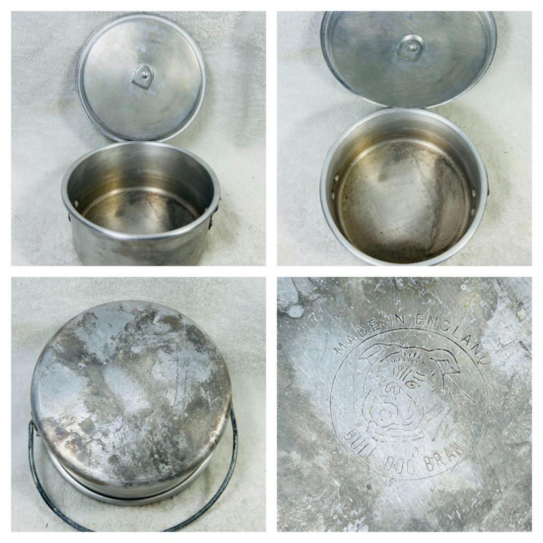 希少　イギリスHOTTON社ブルドッグブランドのフライパン　深ビリー缶メスキット