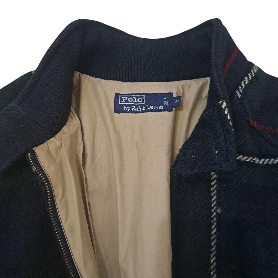 訳あり特価 ポロラルフローレン タータンチェック ウール ハリントン