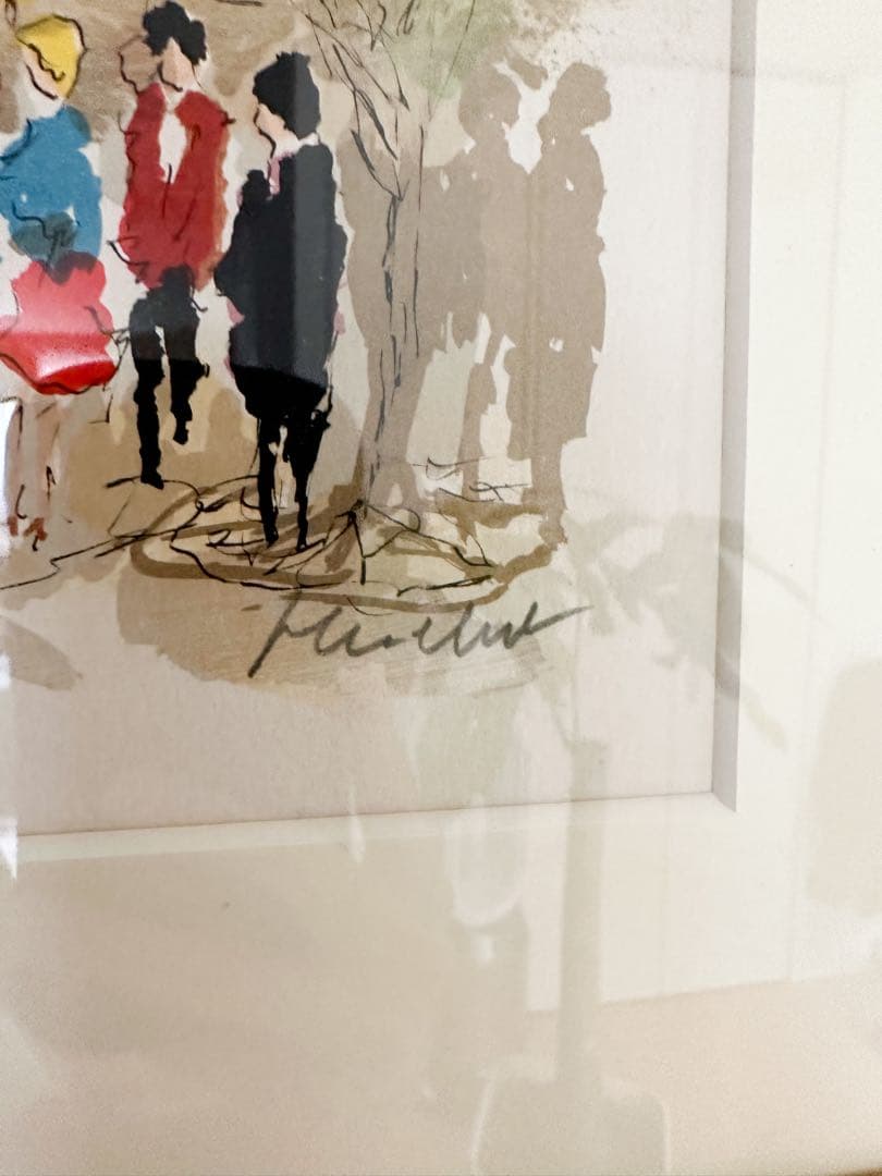 絵画 サイン有 リトグラフ パリ ウルバン