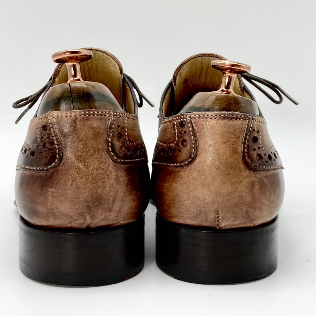 レア 美品　ステファノブランキー二　7　ウィングチップ　26cm相当　ブラウン