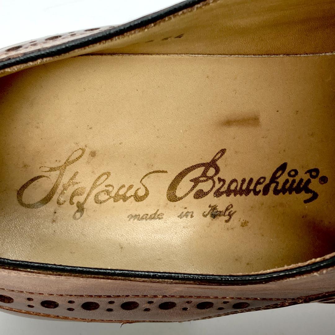 レア 美品　ステファノブランキー二　7　ウィングチップ　26cm相当　ブラウン