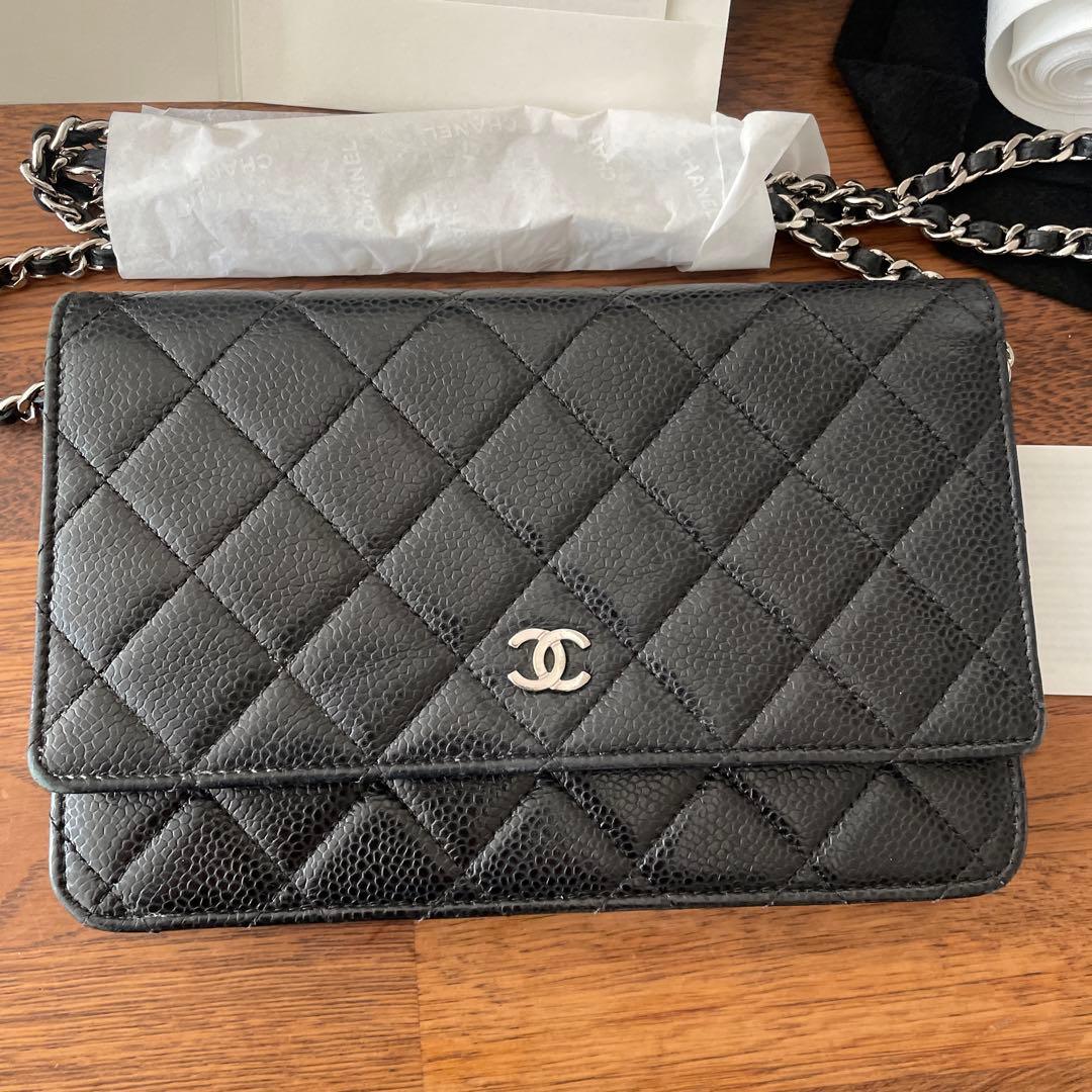【最終価格】CHANEL チェーンウォレット キャビアスキン