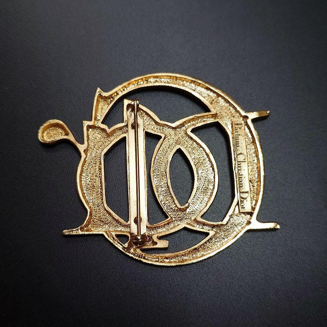 極美品✨ Dior ブローチ CD ロゴ ゴールド 希少 刻印 ユニセックス