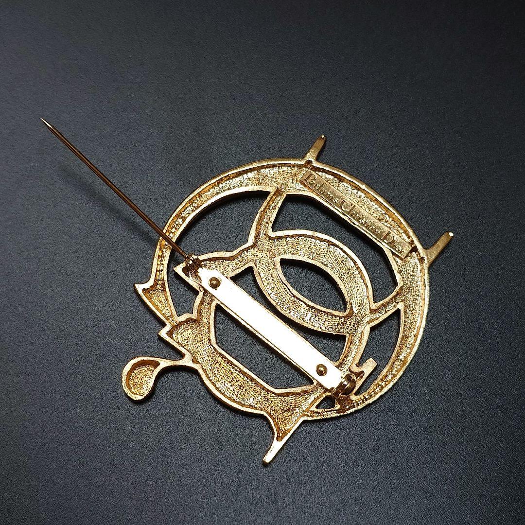 極美品✨ Dior ブローチ CD ロゴ ゴールド 希少 刻印 ユニセックス
