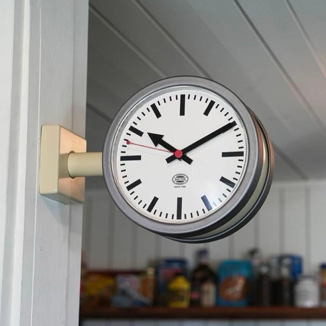 こんちゃん！新品　ダルトン　ダブルフェイスクロック両面時計