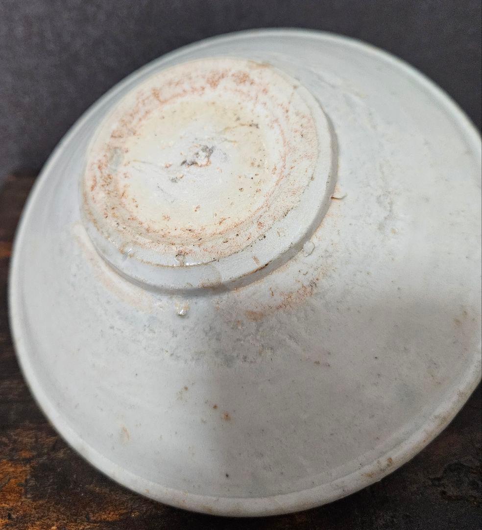 李氏朝鮮時代 半島古陶磁器 半島古美術 李朝白磁 平茶碗 夏