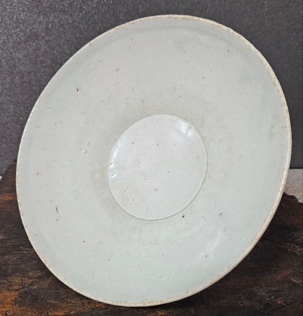 李氏朝鮮時代 半島古陶磁器 半島古美術 李朝白磁 平茶碗 夏