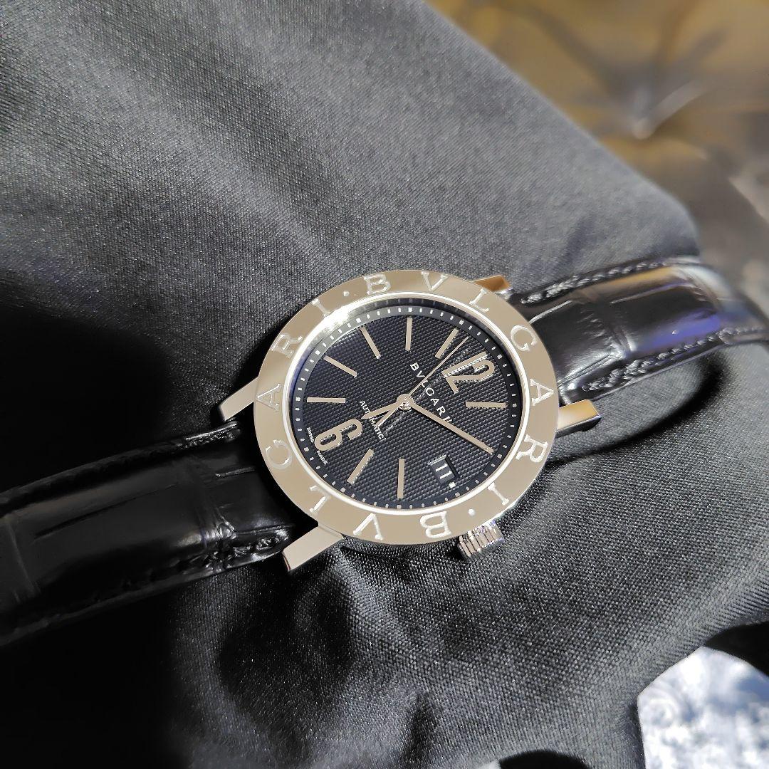 【新品未使用】BVLGARI時計 BB38BSLDブルガリブルガリ（黒文字盤）