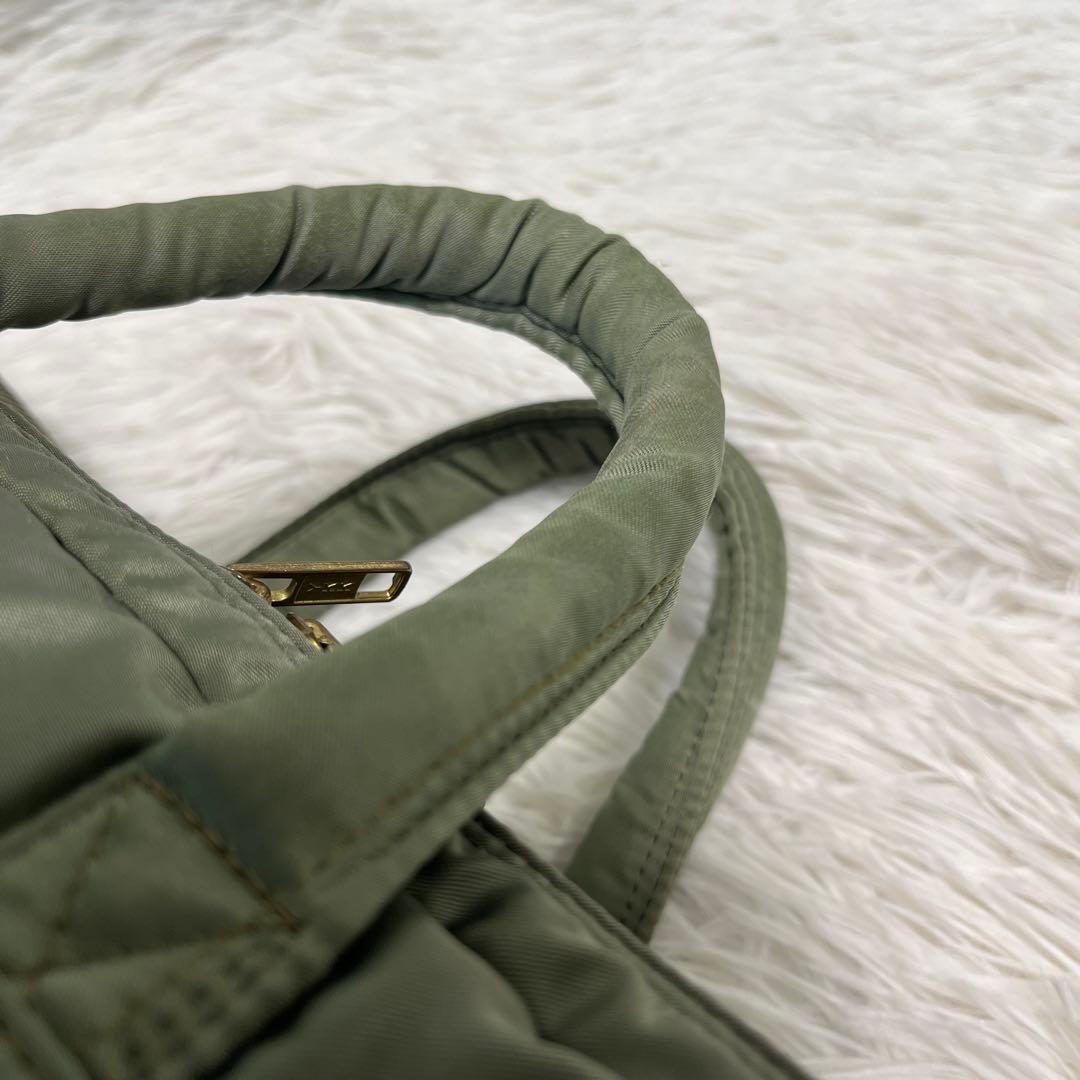 希少 廃盤 ポーター ビジネスバッグ 2層式 セージグリーン