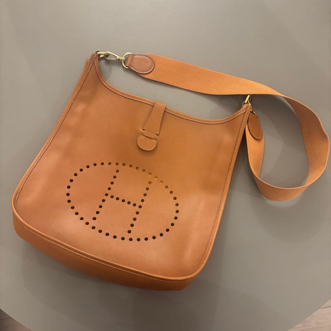 HERMES エルメス エヴリン エブリン　GM キャメル エプソン ショルダー