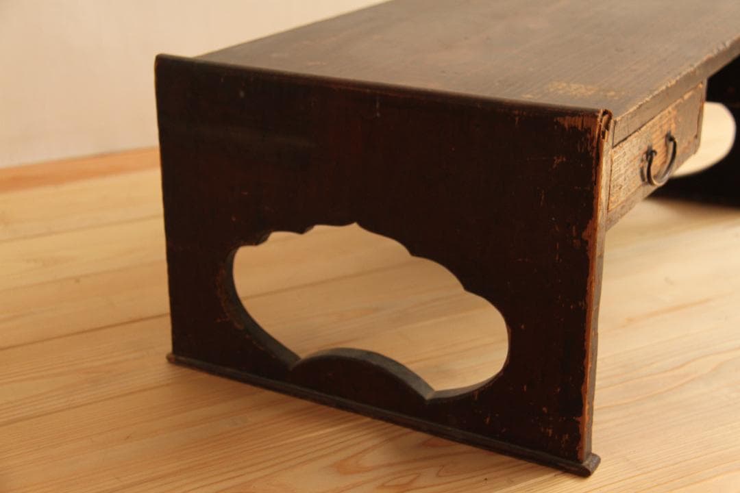 文机 引き出し2杯 アンティーク 古道具 文机 引き出し2杯 アンティーク