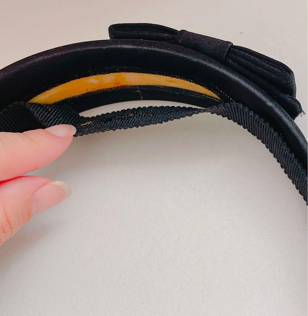 とこ　muumiu ミュウミュウ リボンカチューシャ　黒　プラダ