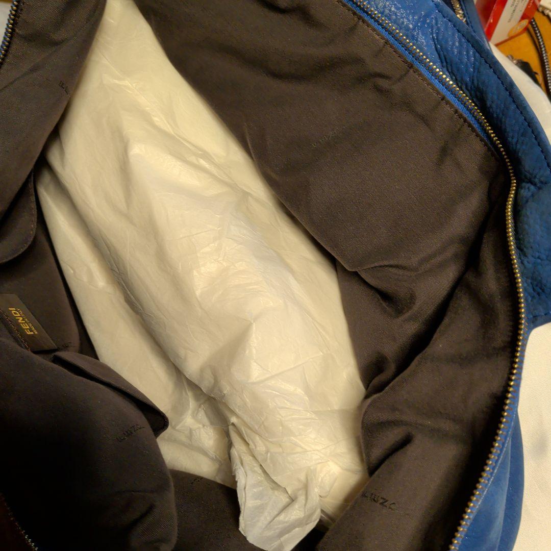 Fendi 青 レザー ハンドバッグ