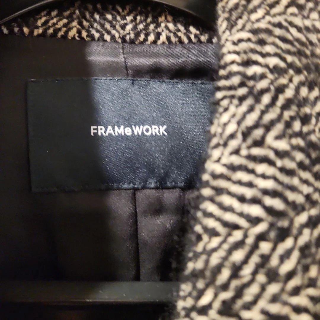 定価5.3万円！FRAMeWORKフレームワークTWEEDツイードショートコート