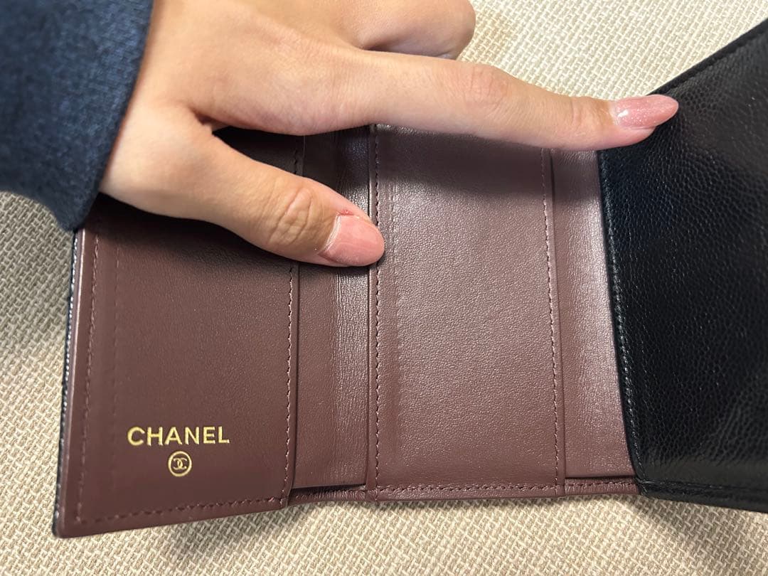 CHANEL ブラックレザー 財布