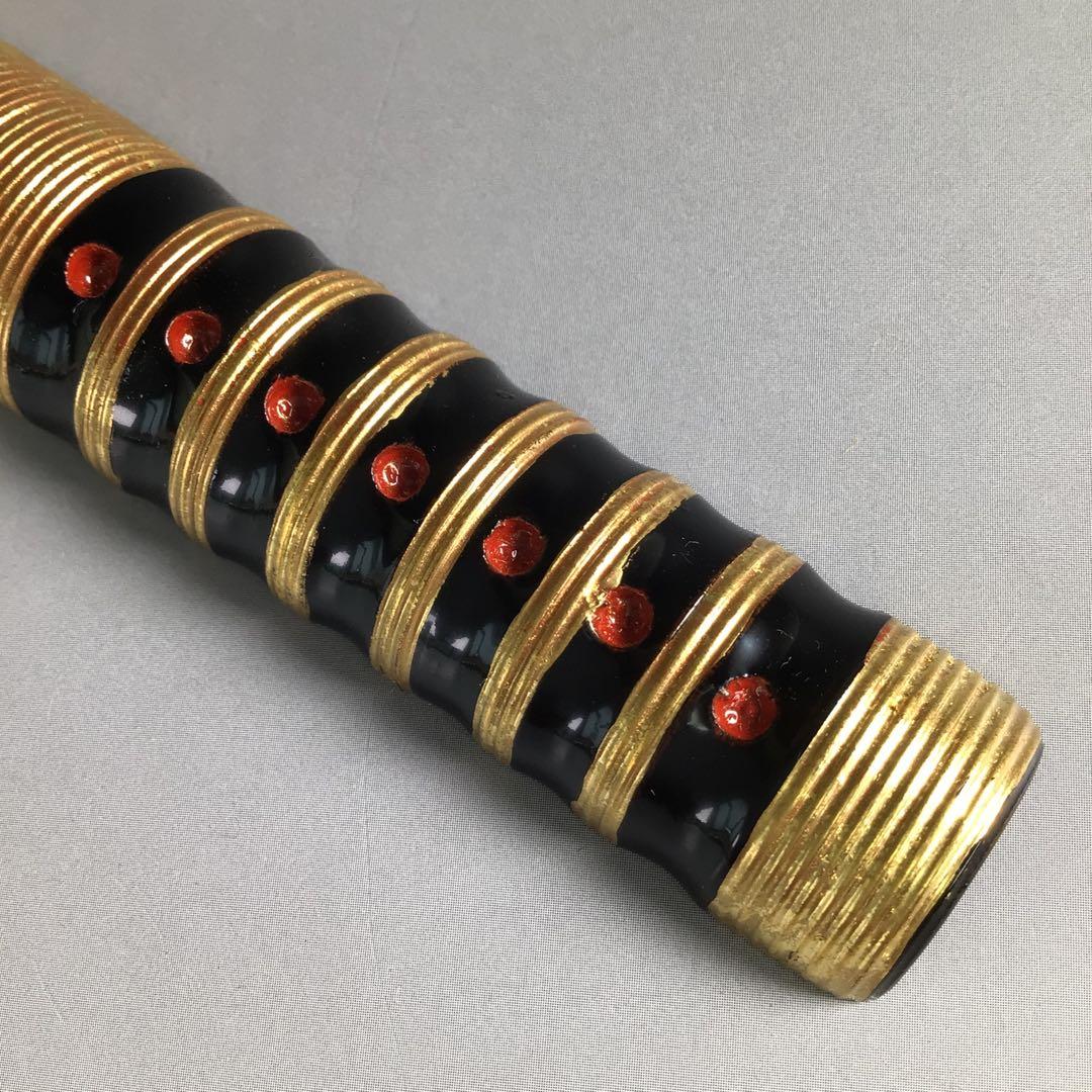 Ｒ６６４　香合　『北村葵春作』『木製』『内金地』『笛香合』　共箱　茶道具