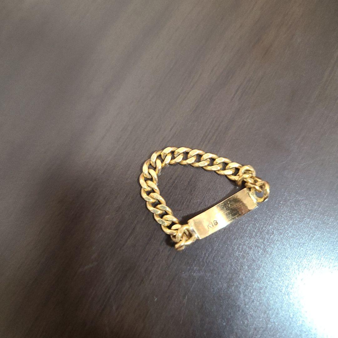 ゴールドチェーンリングk18　AHKAH