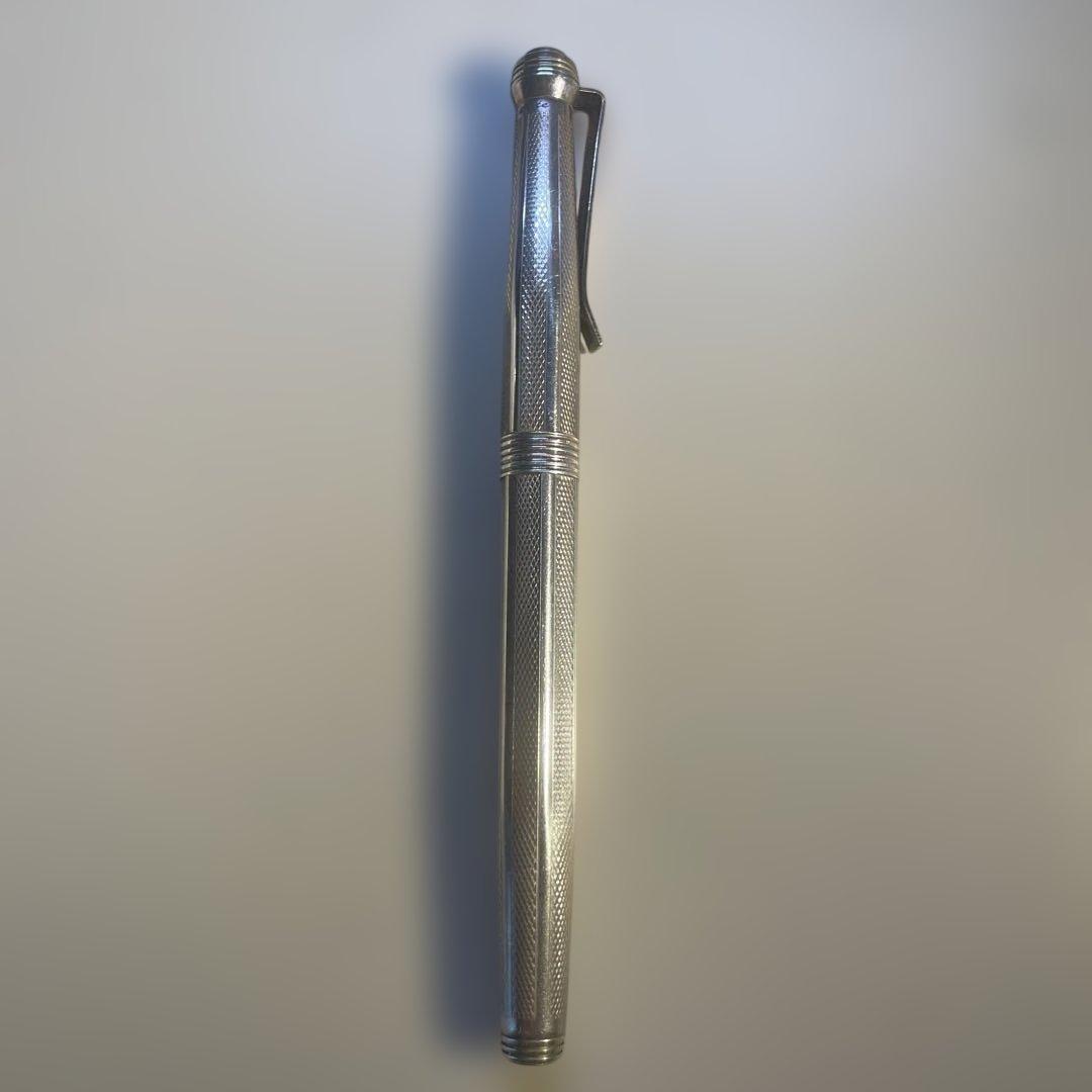 クレオ スクリベント リネア アルト スターリングシルバー 万年筆 F 18k