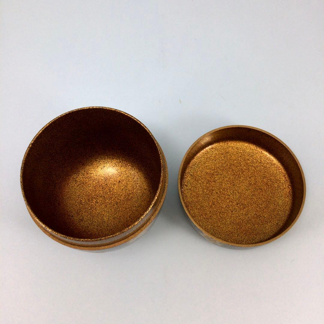 二代西村松逸雲錦蒔絵棗金沢の蒔絵師の薄茶器茶道具