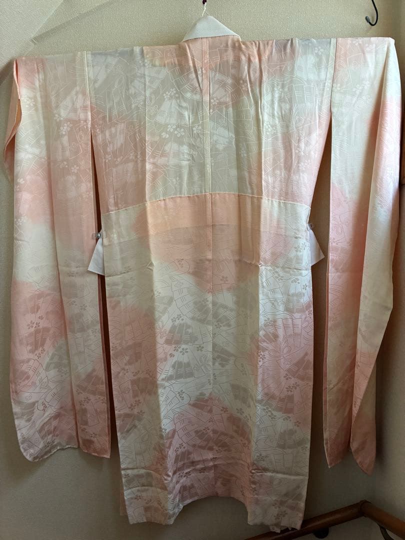 逸品】藤娘きぬたや 総絞り 振袖 橙色 裄64 長襦袢 刺繍半襟(さんび