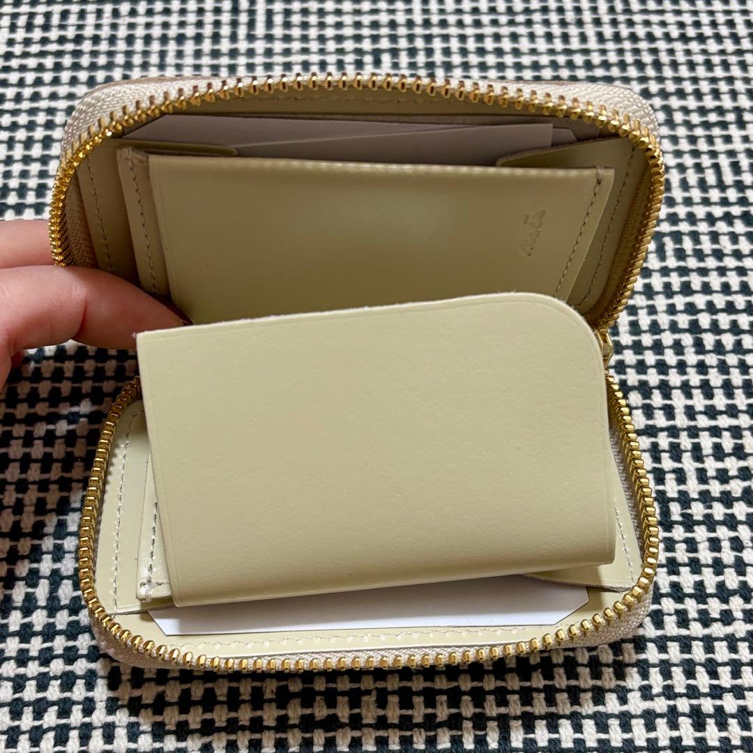 新品未使用 NADAYA mu本革 コンパクト財布 HAKU ゴールド - メルカリ