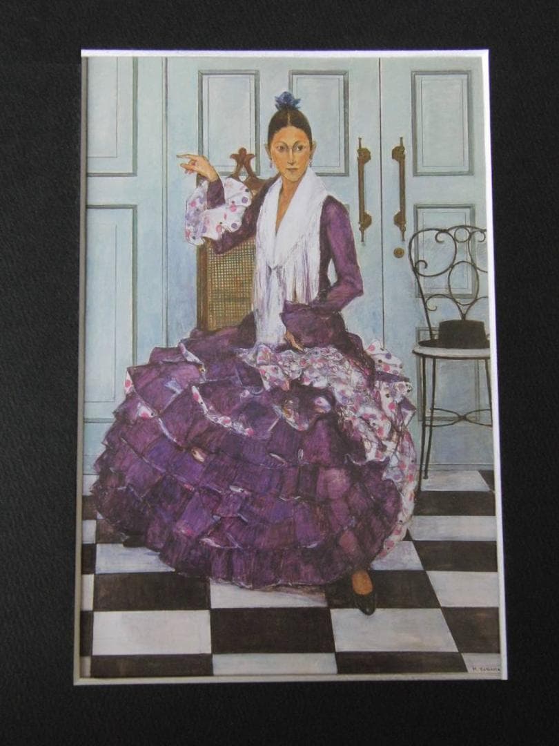 田中実、【爽】、希少な額装用画集より、新品額装付、状態良好