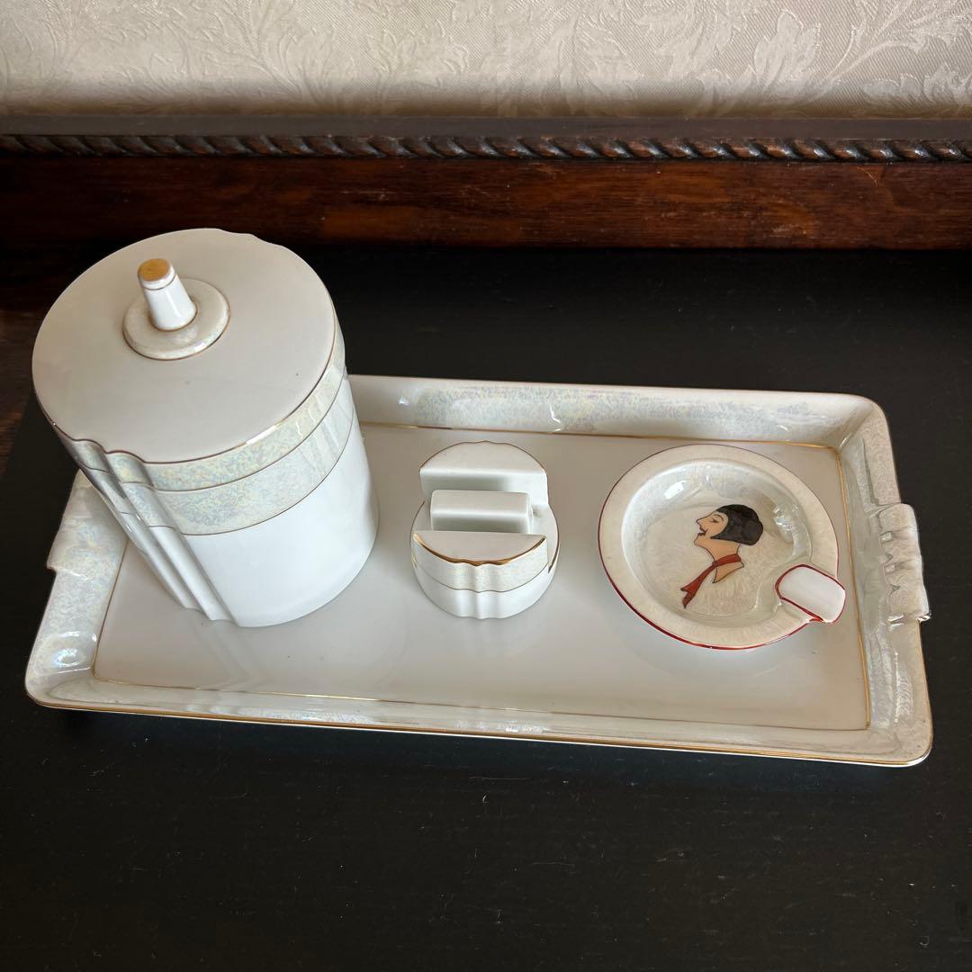 オールドノリタケ　Mマーク・ヤジロベエ　クリーマー・ポット・白鳥・灰皿　不揃い