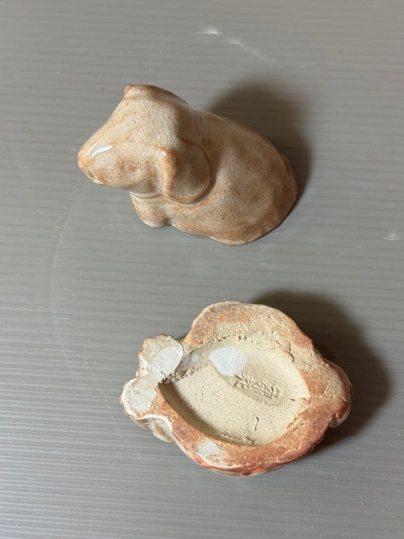 2771 萩焼 戌 香合 未使用