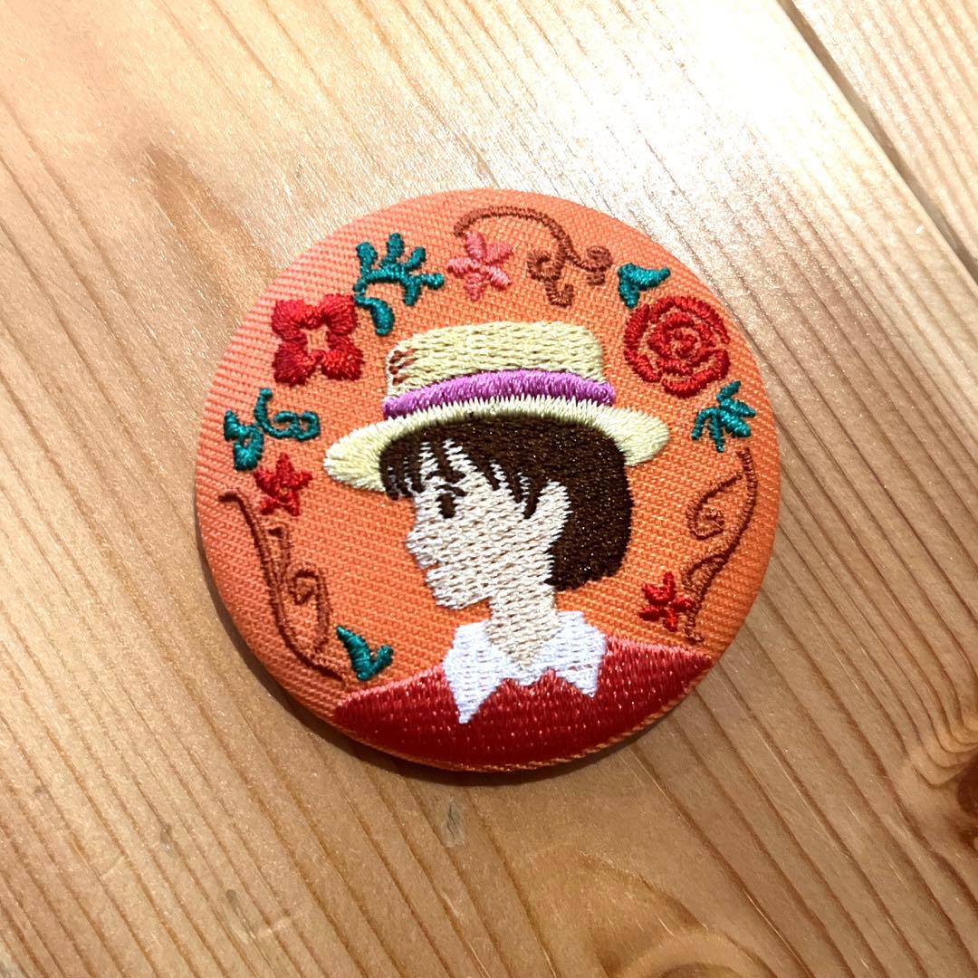 ジブリ 刺繍缶バッジ ハウルの動く城、耳をすませば、崖の上の