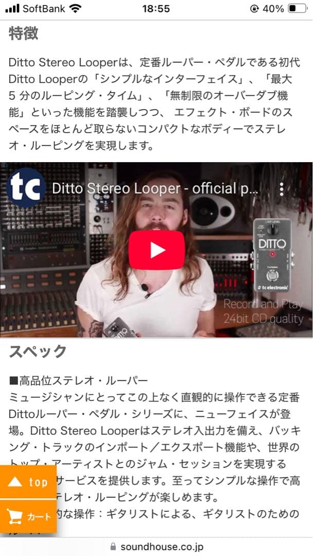 tc electronic Ditto Stereo Looper 超美品
