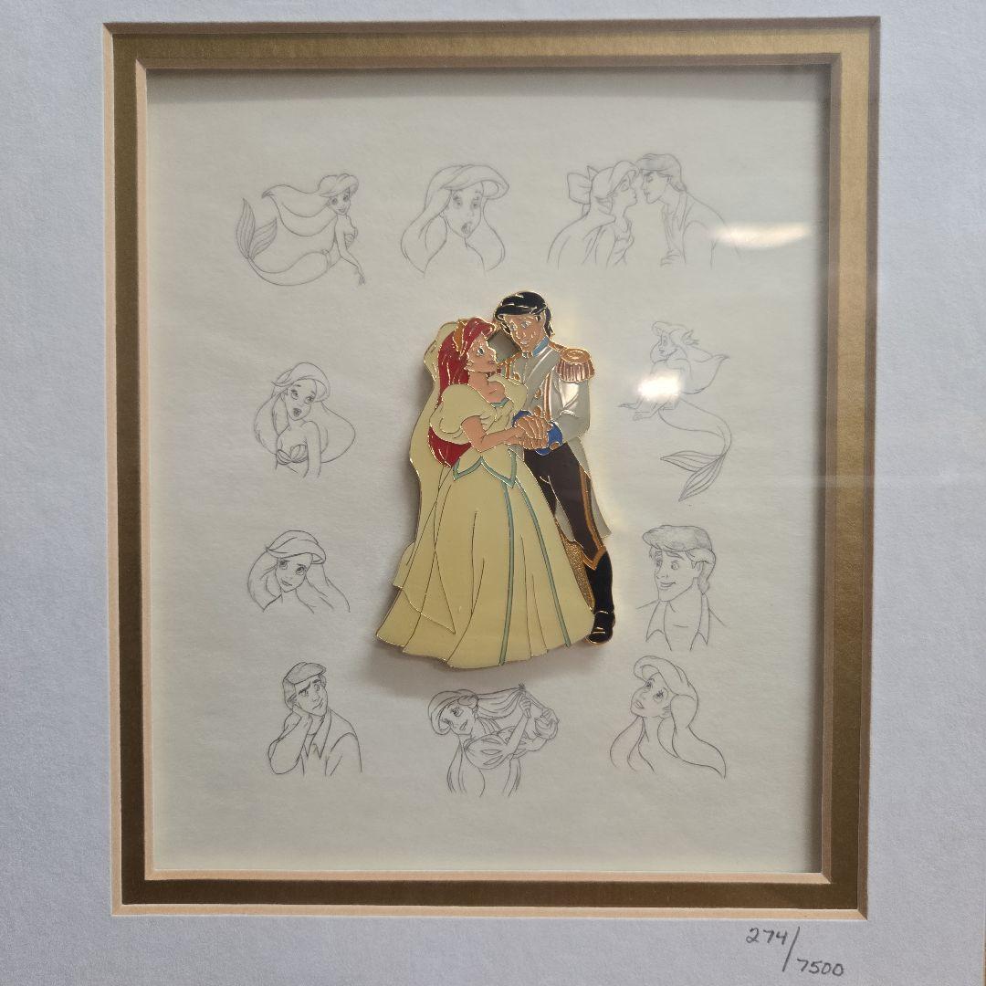 Disney アリエルとエリックの限定アート作品 ディズニー アリエル イラスト