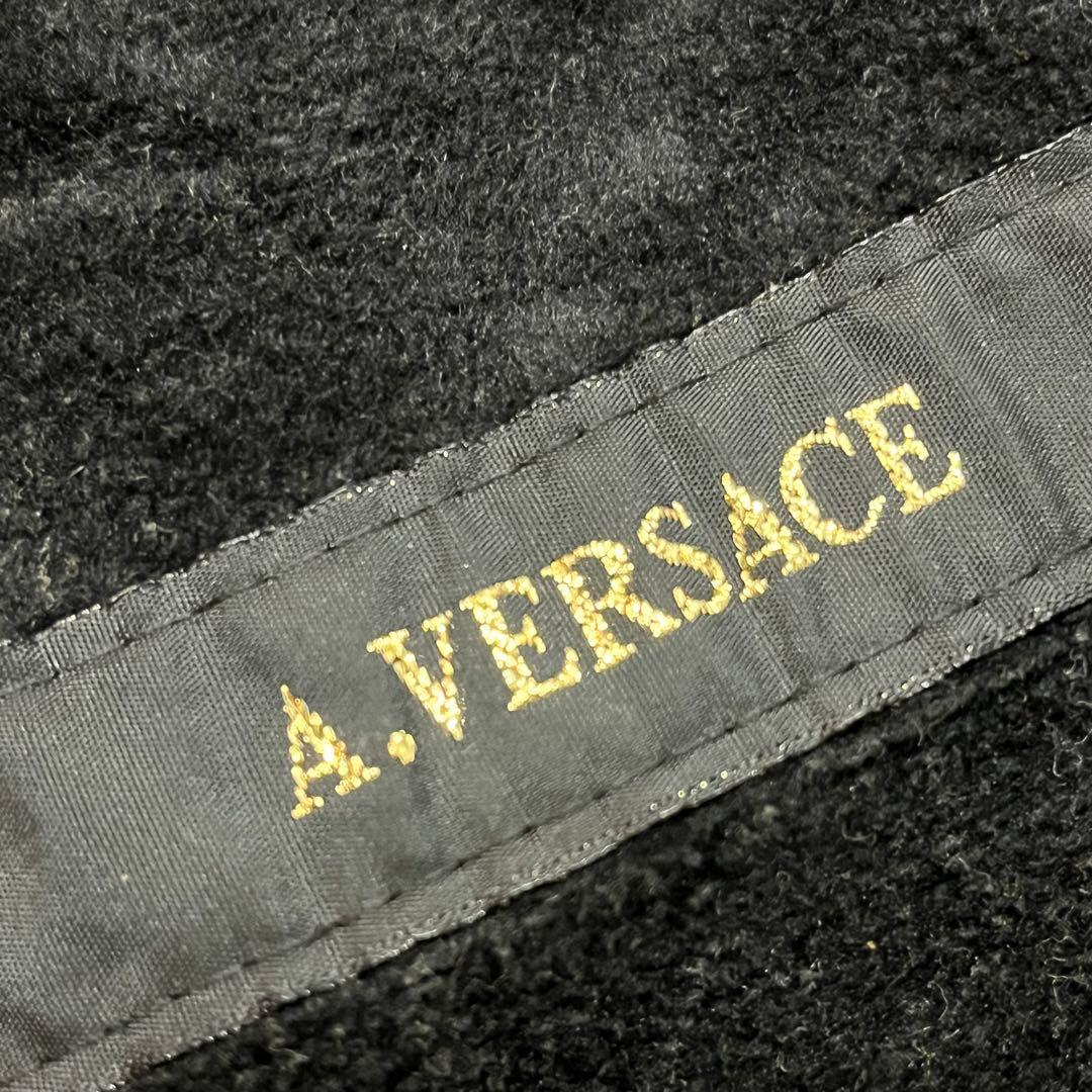 美品！A.VERSACE ベロアジャケット　　ブラック　サイズフリー　オラオラ系