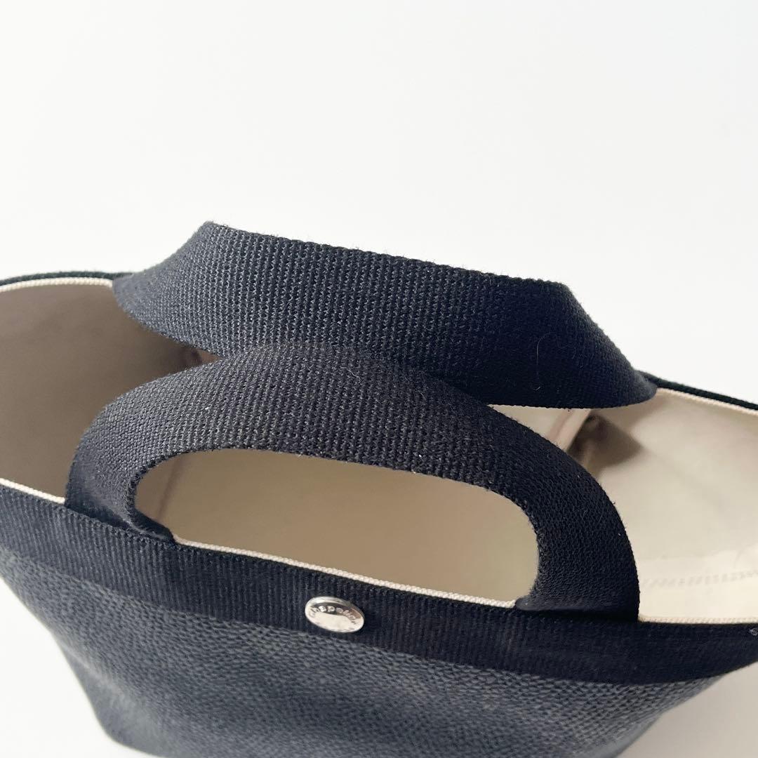 エルベシャプリエ　ハンドバッグ　701GP　コーテッドキャンバス　コットン　黒