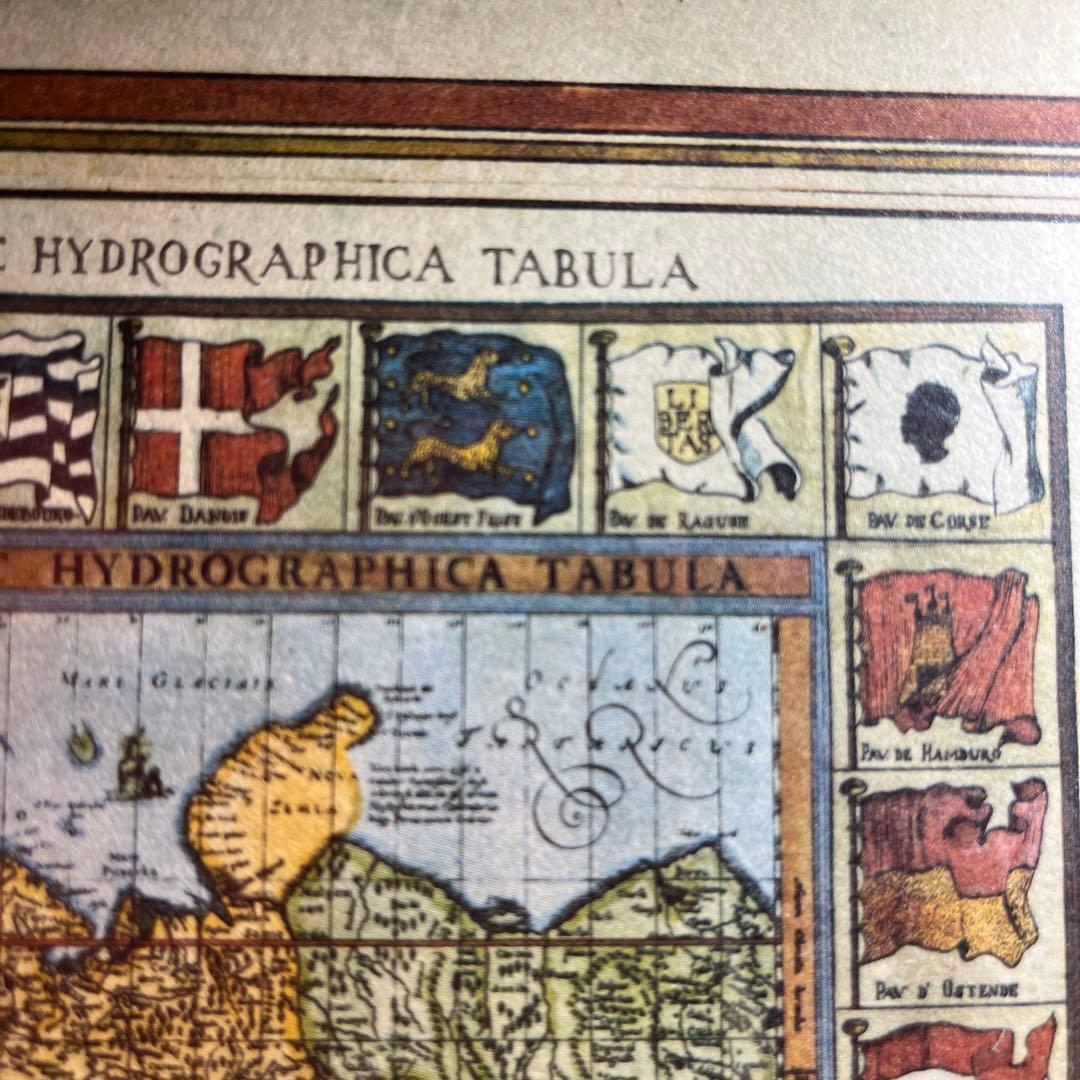 イタリア製 古地図 オールドマップ ガラス 額絵 アンティーク