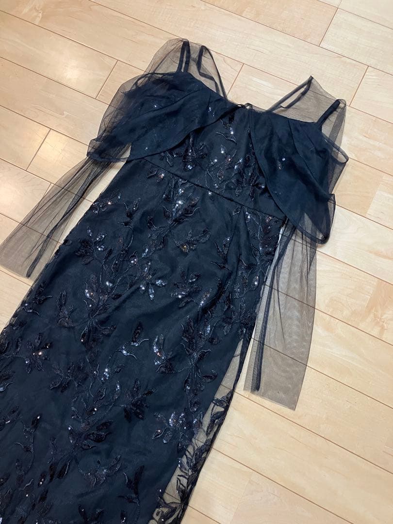 チ*ミ様 【極美品】Leja チュールロングスリーブリーフIラインドレスワンピー