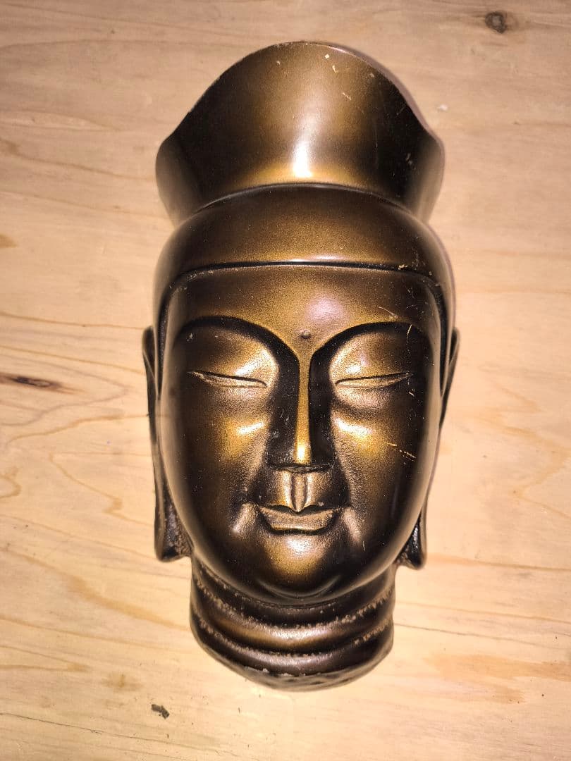 仏教美術 桧彫刻 釈迦如来座像 仏像 蓮華台 C 8982 美術品