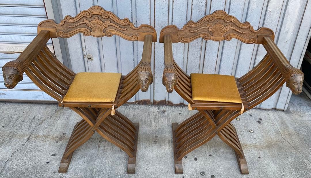 イタリア製 ITALY サヴォナローラ・サボナーラ 折り畳み式 木製チェア