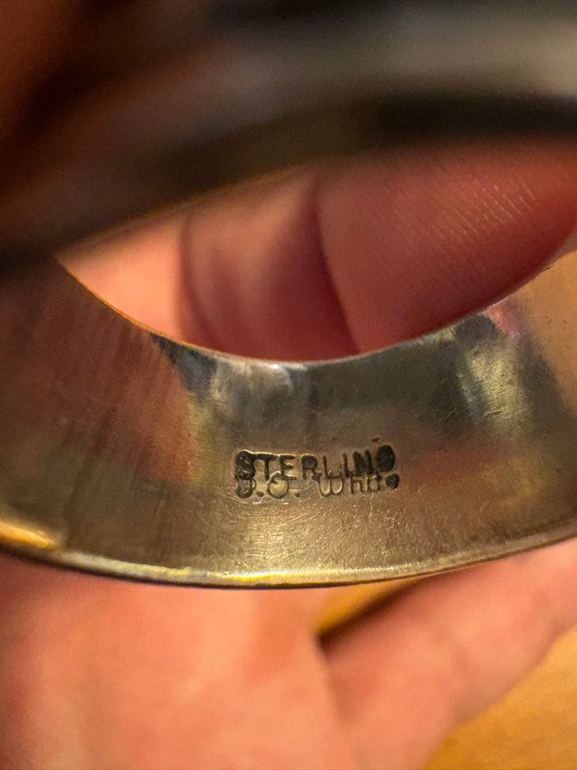 NAVAJO　インディアンジュエリー　シルバーリング925　19号