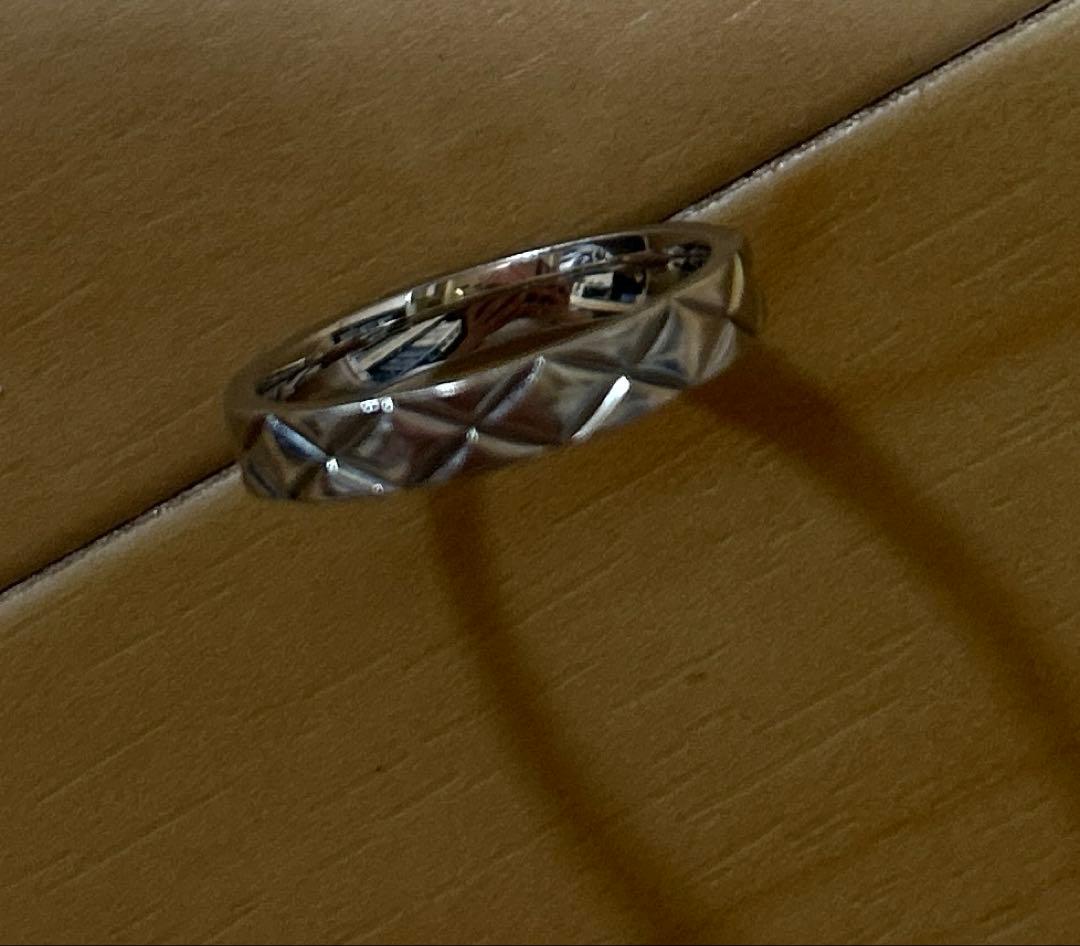 シャネル マトラッセ リング　プラチナ pt950 メンズ