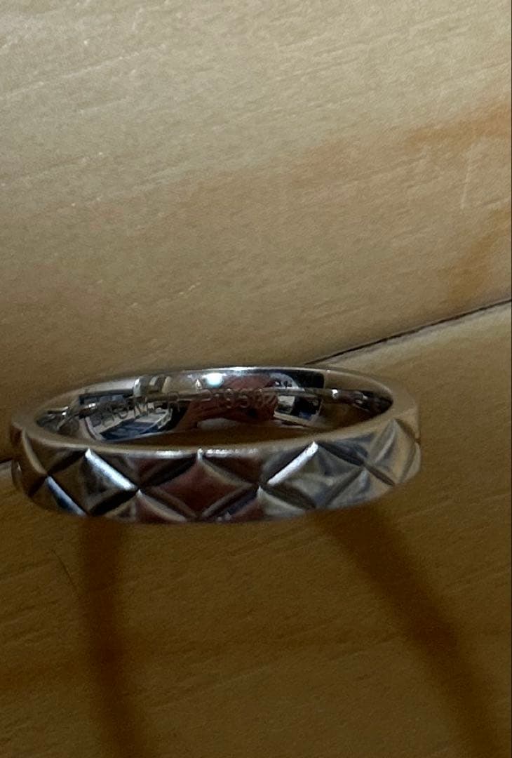 シャネル マトラッセ リング　プラチナ pt950 メンズ