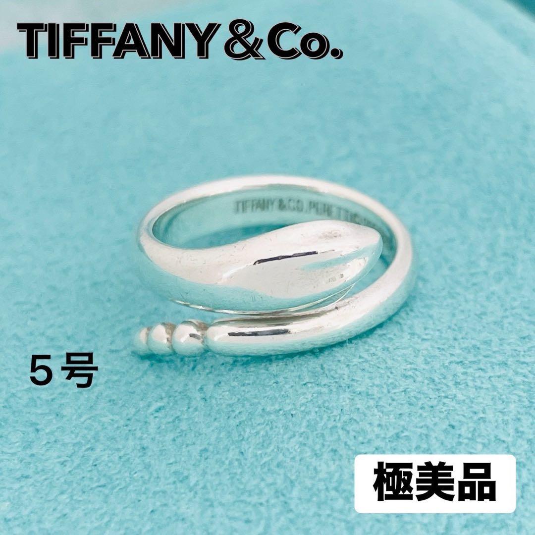 極美品★ティファニー リング スネーク シルバー925 指輪 約5号 蛇 ロゴ