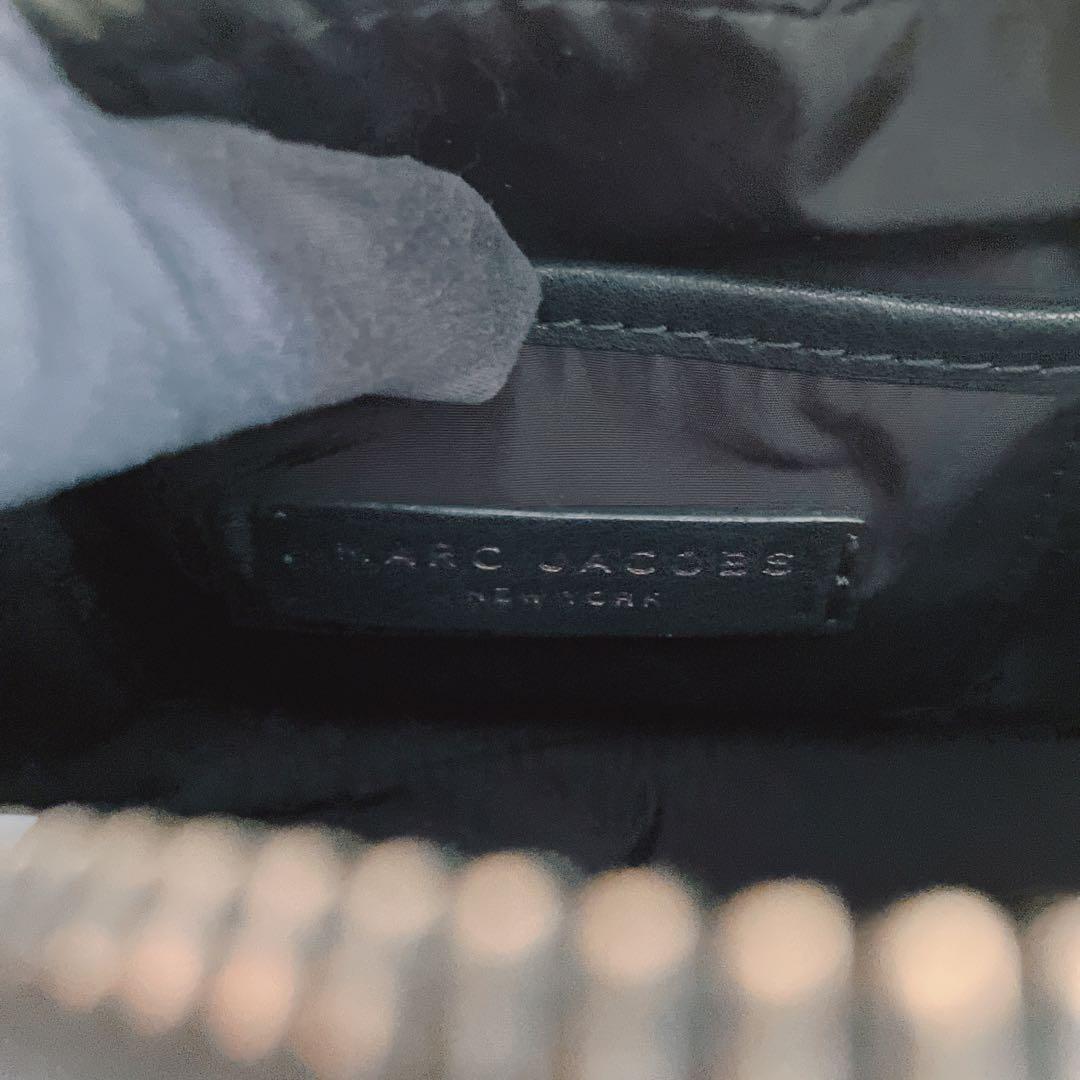 美品★正規品★MARC JACOBS ブラック レザー　牛底革 ショルダーバッグ