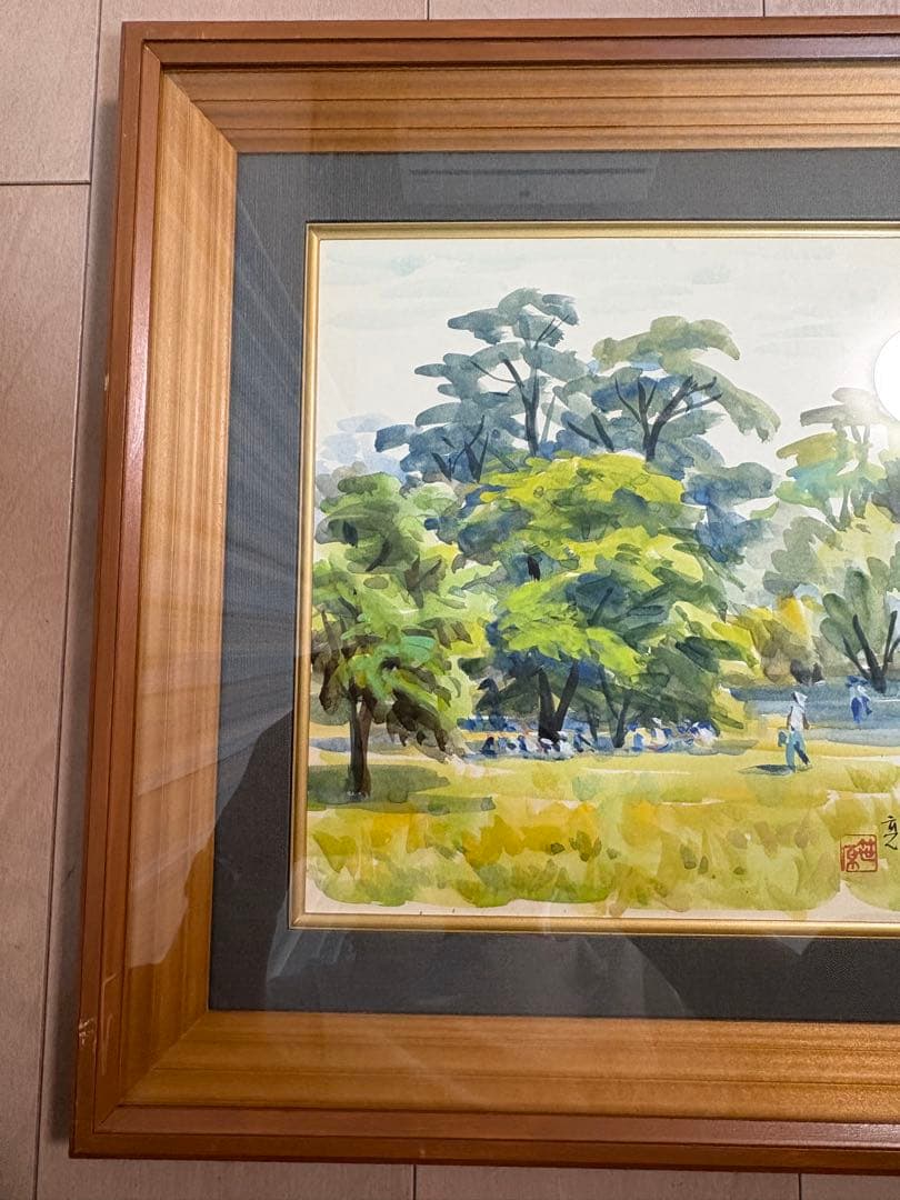 水彩画　『夏の植物園』　画　笹原亮　美術　芸術　絵画　風景画