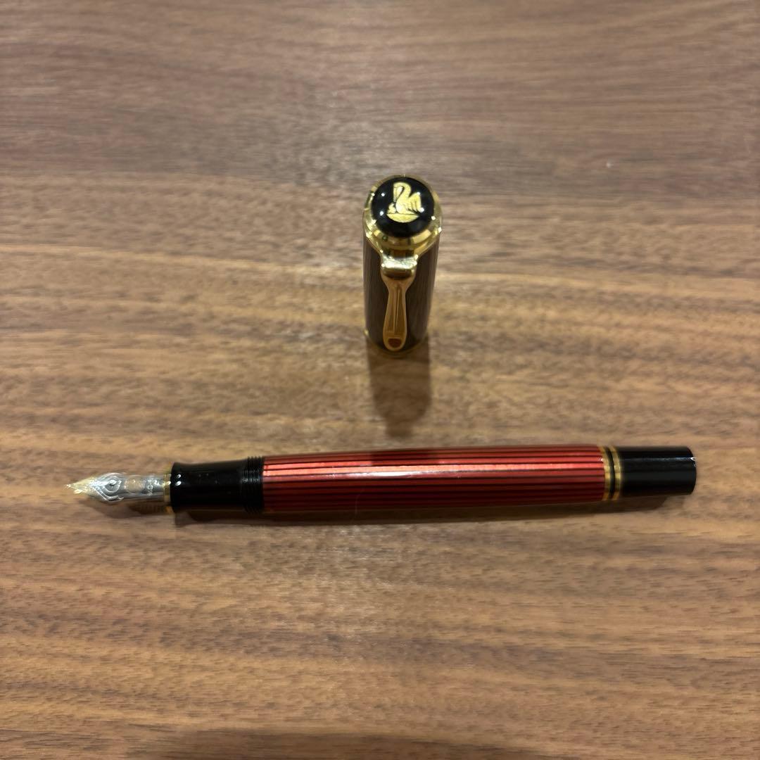 ペリカン M400 万年筆 赤縞 14C-585 F 詳細ページ | 万年筆 ボールペンなど高級筆記具の販売・買取