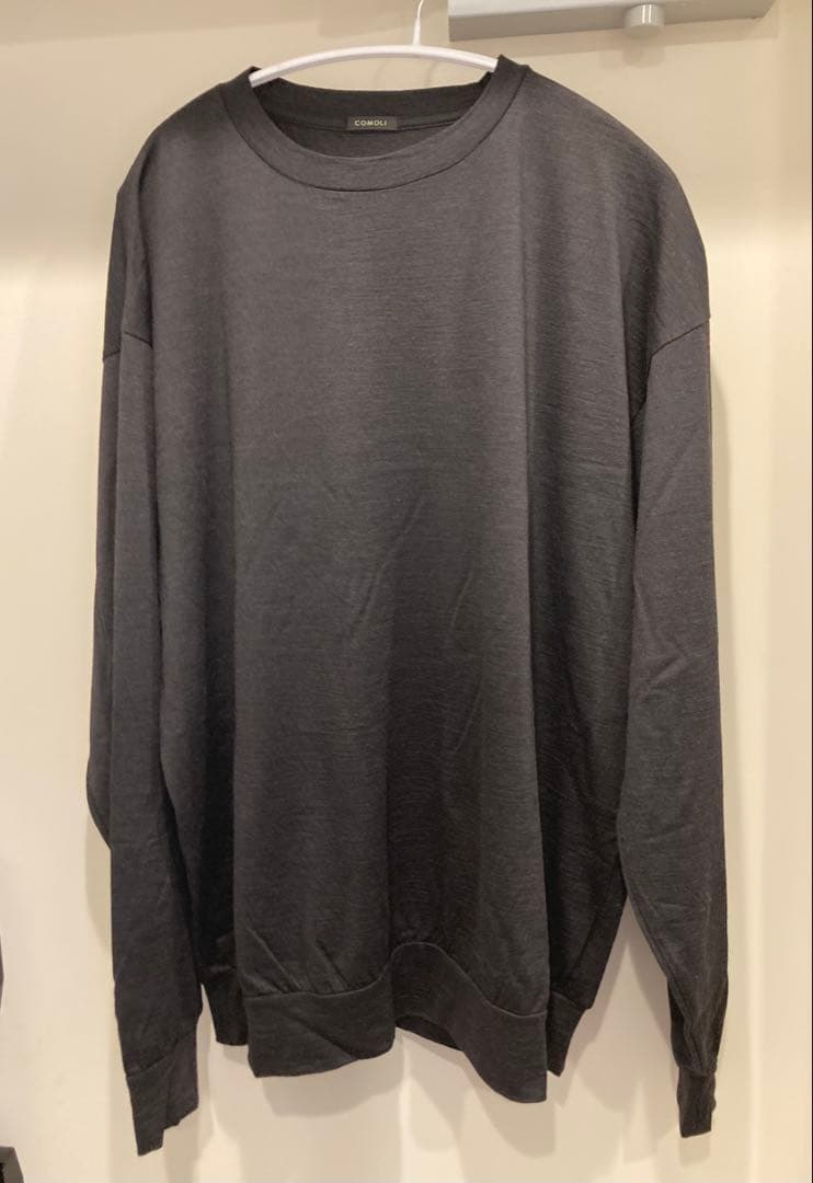 インプレス 様専用】COMOLI サマーウール長袖クルー チャコールsize4